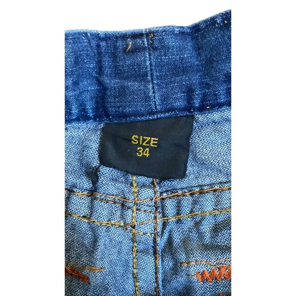 True Religion Mens Distressed Straight-Leg Denim Jeans Size 34 - Picture 6 of 8